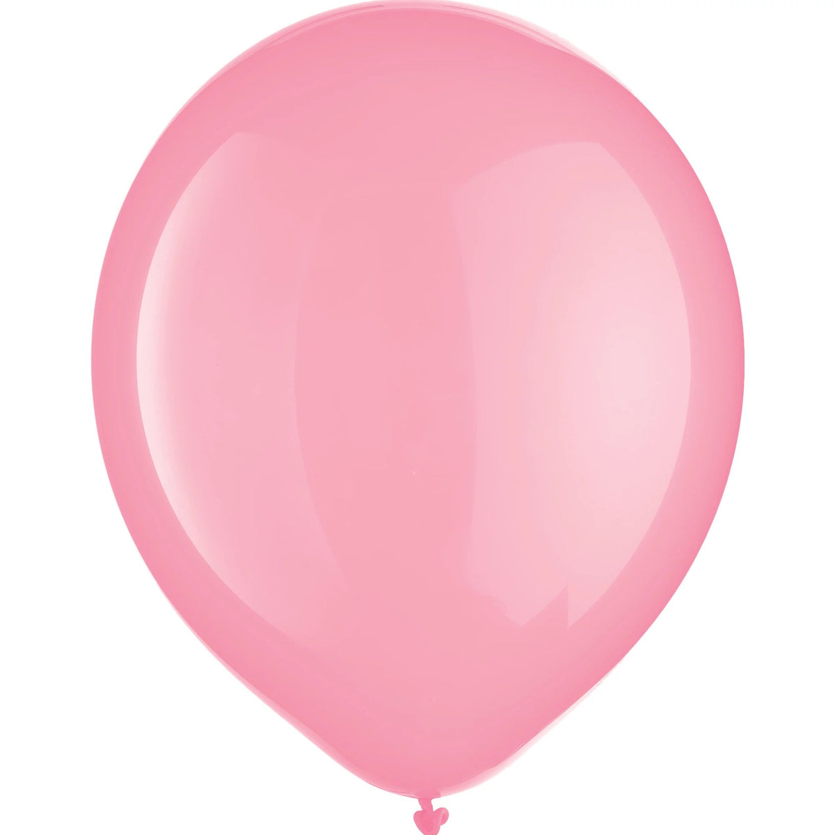 Pink Helium inflated Solid Color 12" Latex Balloon