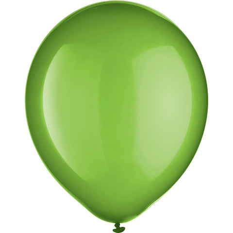 Kiwi Helium inflated Solid Color 12" Latex Balloon