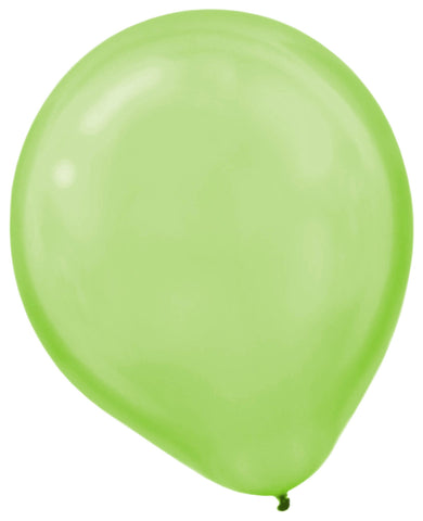 Kiwi Pearlized Solid Color 12" helium quality 15 count Latex Balloons