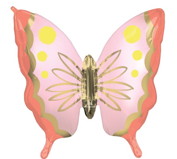 Soulful Blossoms Butterfly 30" Mylar Balloon