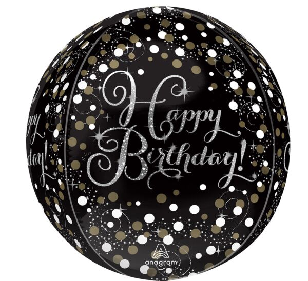 Sparkling Celebration 15" Orbz Helium Inflated