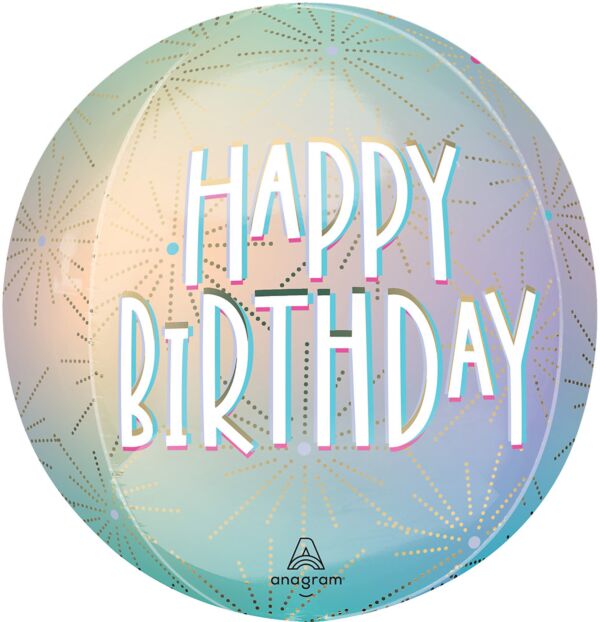 Pastel Dream Birthday 16" Mylar Orbs Balloon