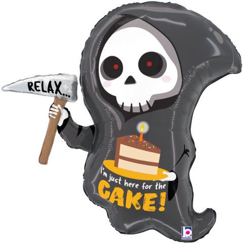 Grim Reaper 25" Birthday Cake Mylar Balloon