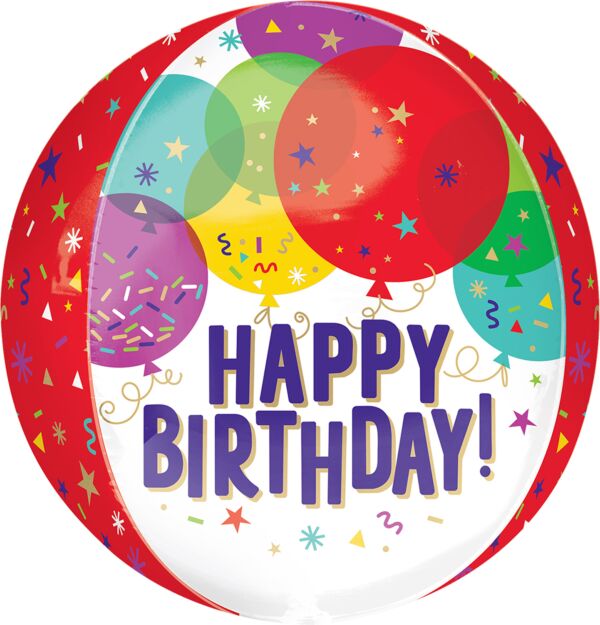 Birthday Balloon 16" Orbz Mylar Balloon