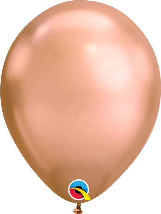 Chrome Rose Gold 11 inch Qualatex Profesional Quality Latex Balloon 100 count package