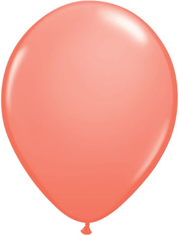 Coral 11 inch Qualatex Professional Quality Latex Balloon Helium Inflated