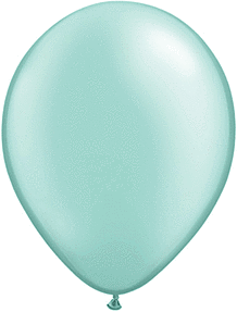 Pearl Mint Green 11 inch Qualatex Professional Quality Latex Balloon Helium Inflated