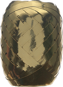 Metallic Gold Flat Egg Ribbon 66ft