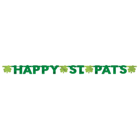 "Happy St. Pats" St. Patricks Day 8ft Letter Banner