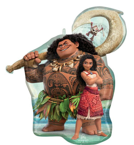 Moana 26” Balloon featuring Moana and Maui characters, available in Manahawkin, NJ at Party Fair.