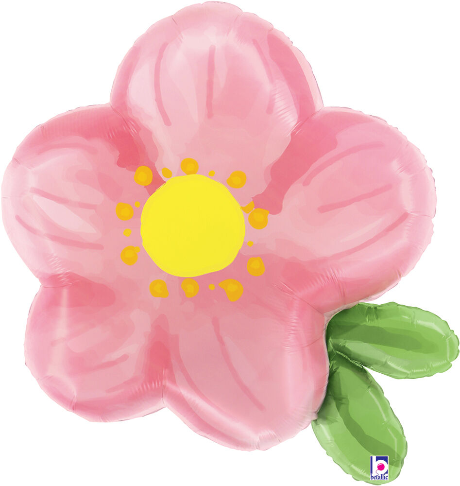 Pink Watercolor Flower Balloon in Manahawkin, NJ at Party Fair, featuring a soft pink floral design on an oversized 30-inch balloon.