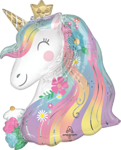 Whimsical Unicorn 29” Mylar Balloon
