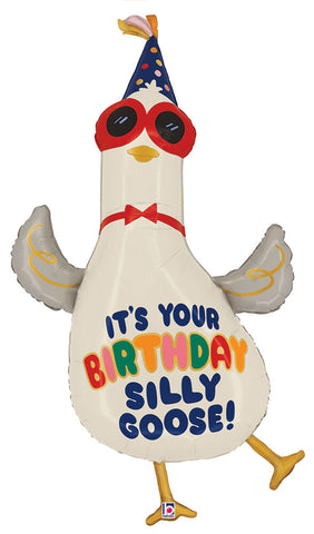 Silly Goose Birthday Balloon in Manahawkin, NJ at Party Fair, featuring a playful goose-themed birthday design on an oversized 42-inch balloon.