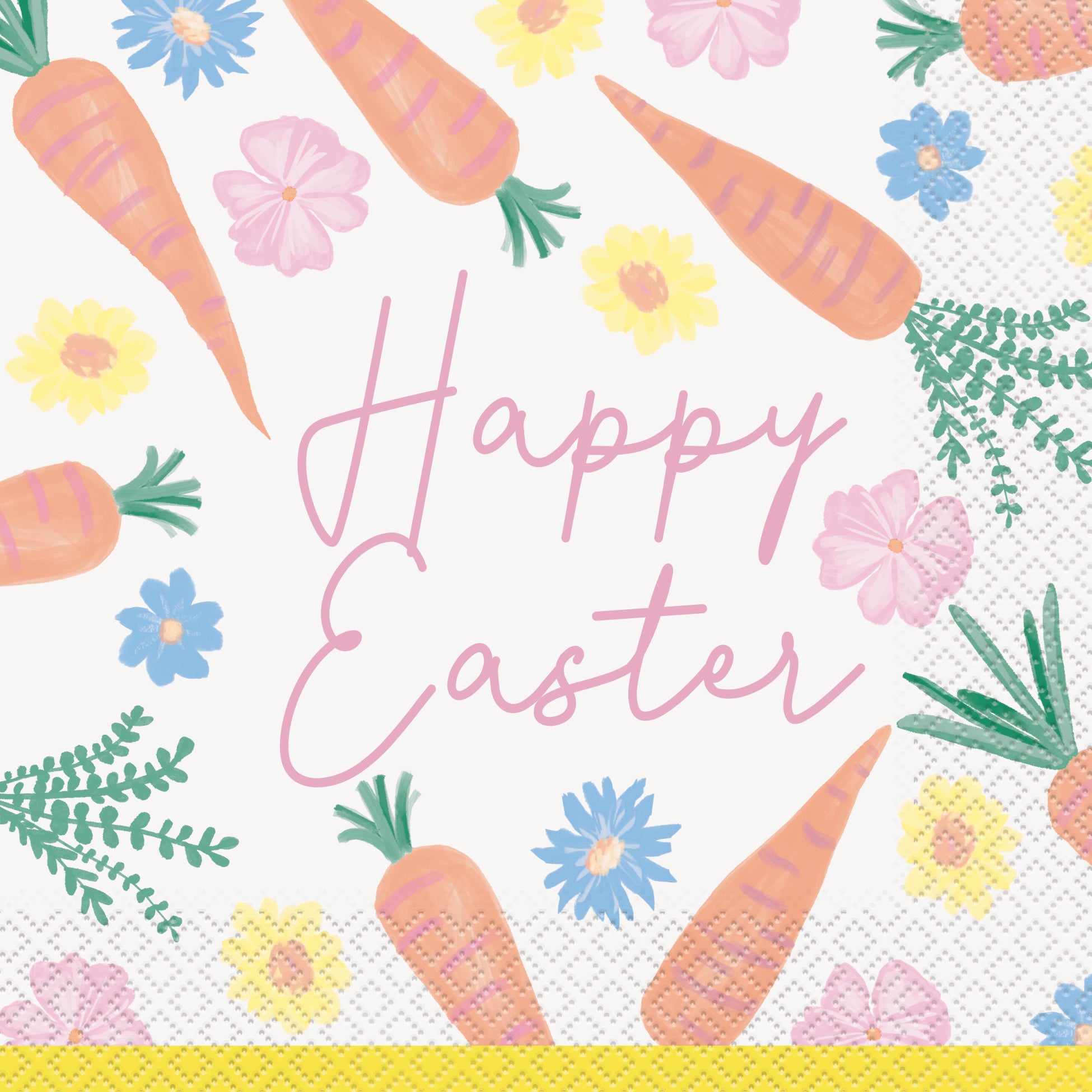 Floral Happy Easter 2-ply lunch napkins 24 count for Easter celebrations in Manahawkin, NJ