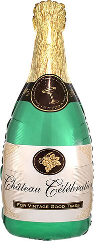 Champagne Bottle 36" Supershape Mylar Balloon