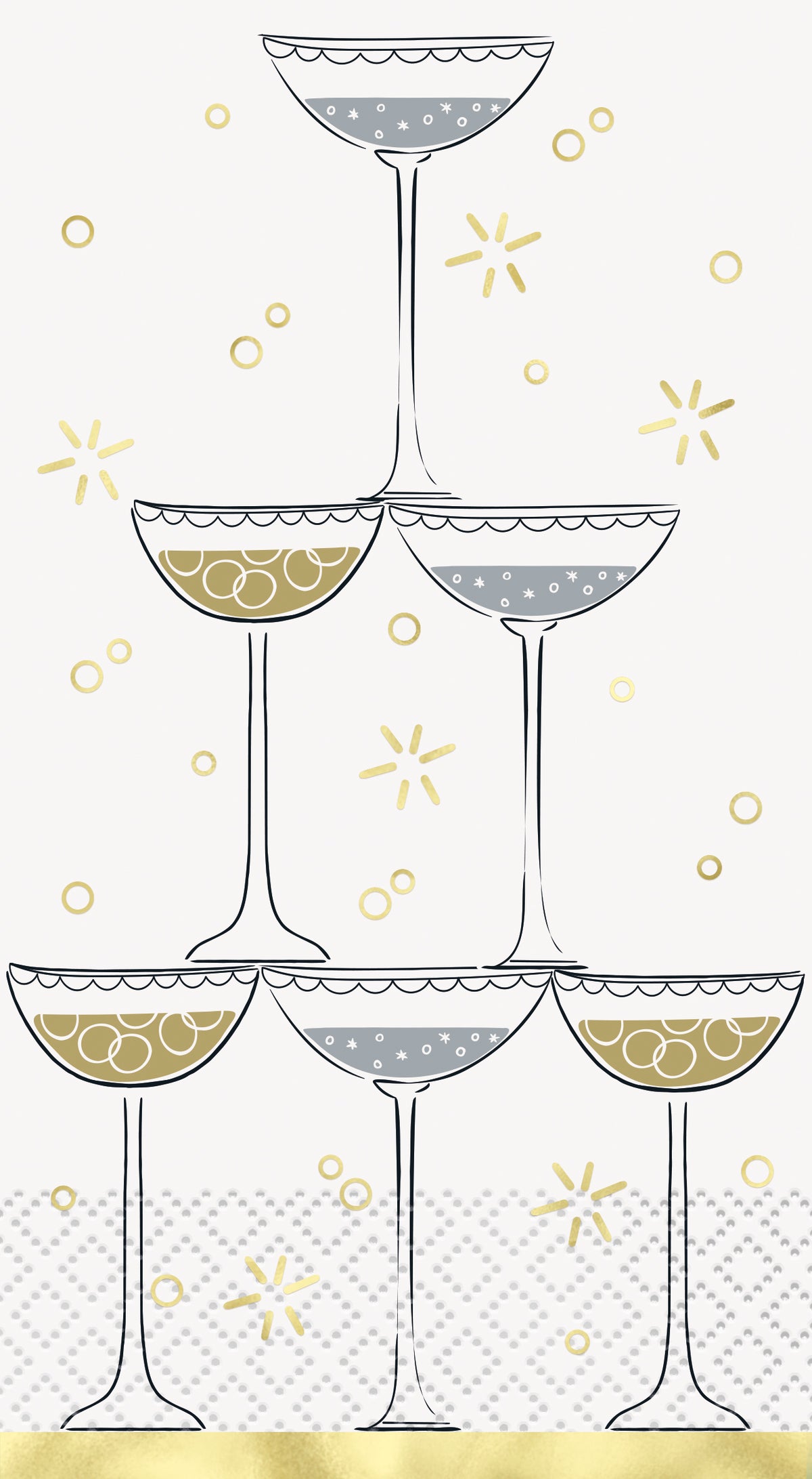 Toast to New Year’s Guest Napkins – 16 Count, Foil Stamped