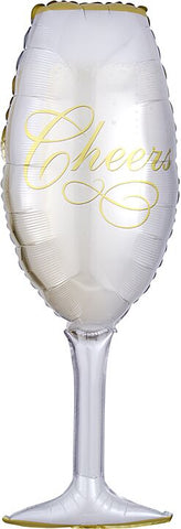 Champagne Glass 38" Supershape Mylar Balloon