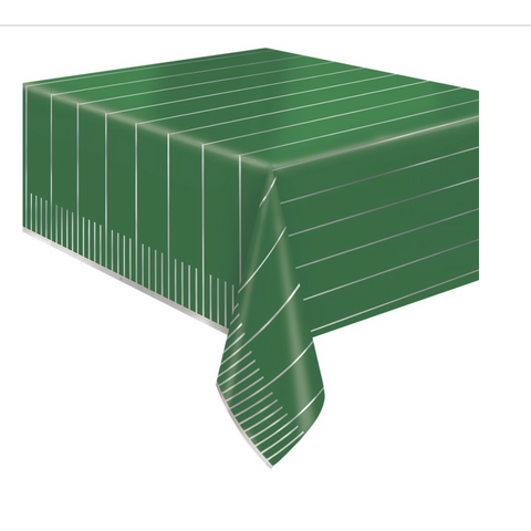 Game Face Football Rectangular Foil Table Cover  54" x 84"