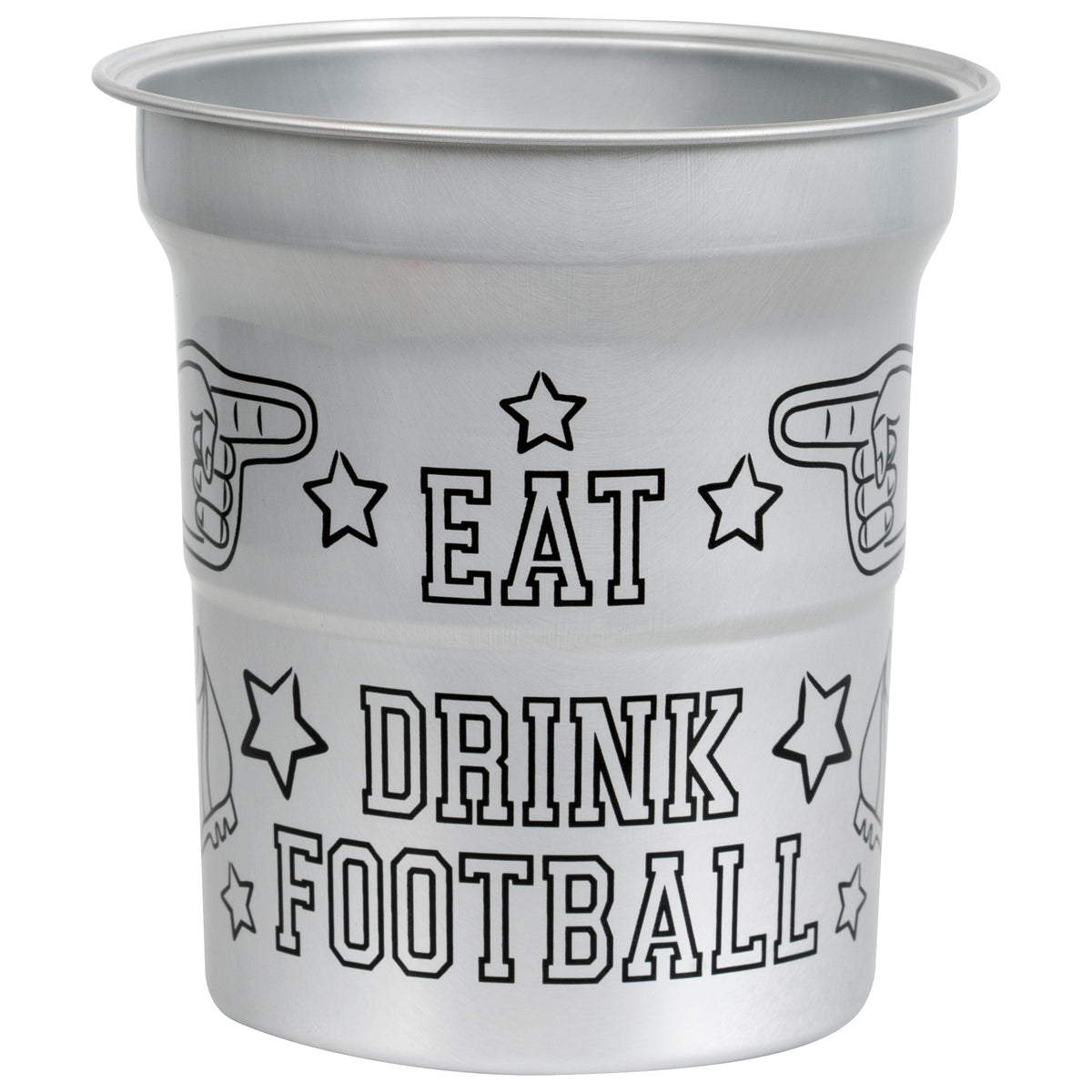 Game Face Football "Eat Drink Football" 16oz Aluminum Cups  4ct