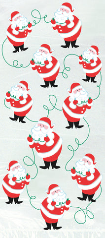 Twinkle Santa Cellophane Bags – Christmas Treat & Gift Bags, 20 Count