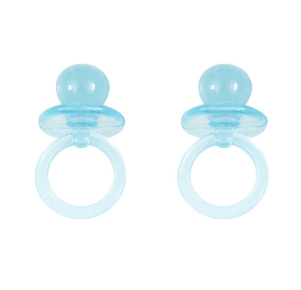 Blue crystal pacifier baby shower favors 18 count from Party Fair in Manahawkin NJ