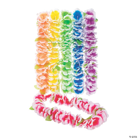 Premium Petal Leis  Assorted. Material: Polyester. Size: 3 1/4" x 41”