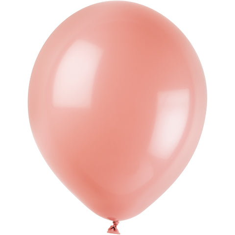 Rose Gold Pearlized 12" Latex Balloons – 50 Count | Party Balloons for Birthdays, Weddings, Baby Showers & Events