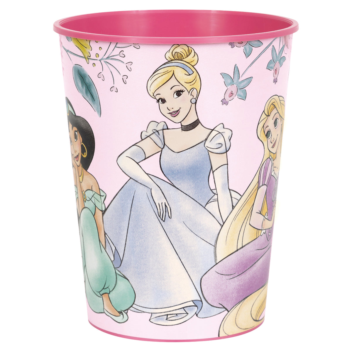 Disney Princess 16oz Reusable Plastic Stadium Cup – Kids Party Favor Drinkware