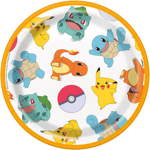 Pokémon Round 7 Dessert Plates  8ct"
