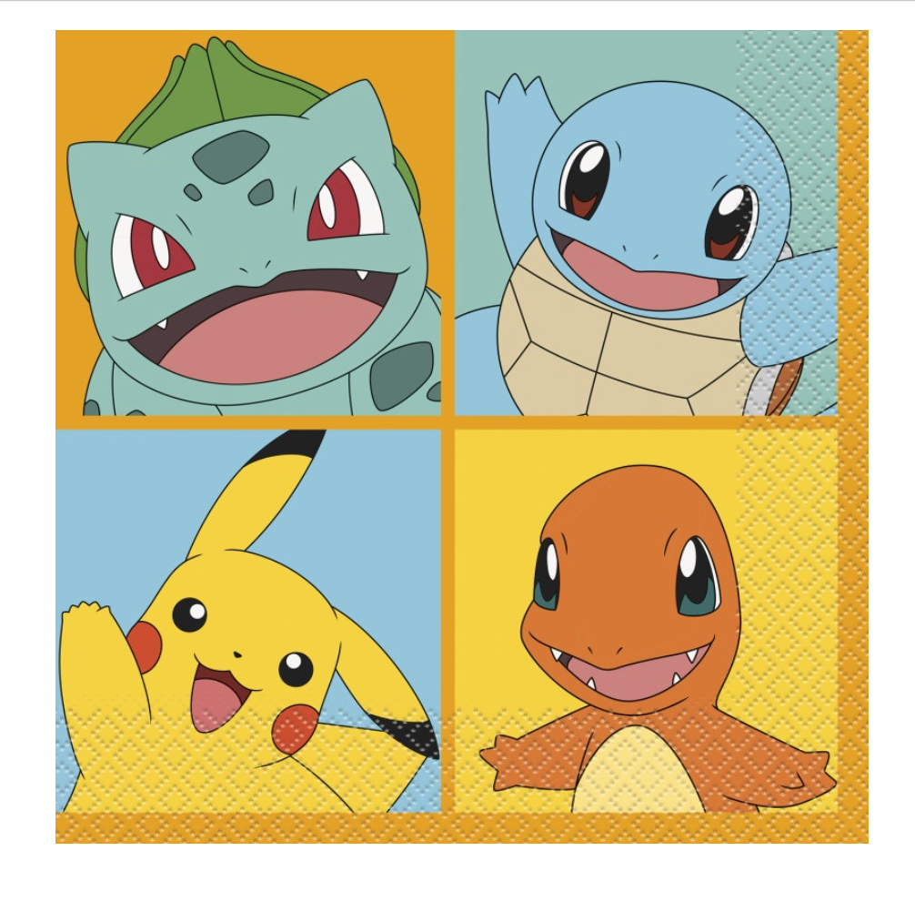 Pokémon paper lunch napkins 16 count featuring favorite characters for party tables in Manahawkin, NJ