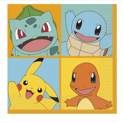 Pokémon paper lunch napkins 16 count featuring favorite characters for party tables in Manahawkin, NJ