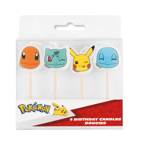 Pokémon Birthday Cake Pick Candles – 4 Count Party Cake Decorations