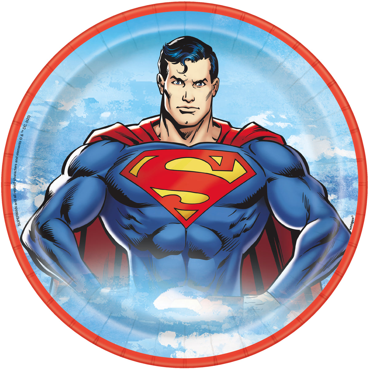 Superman Round 9 Dinner Plates  8ct"