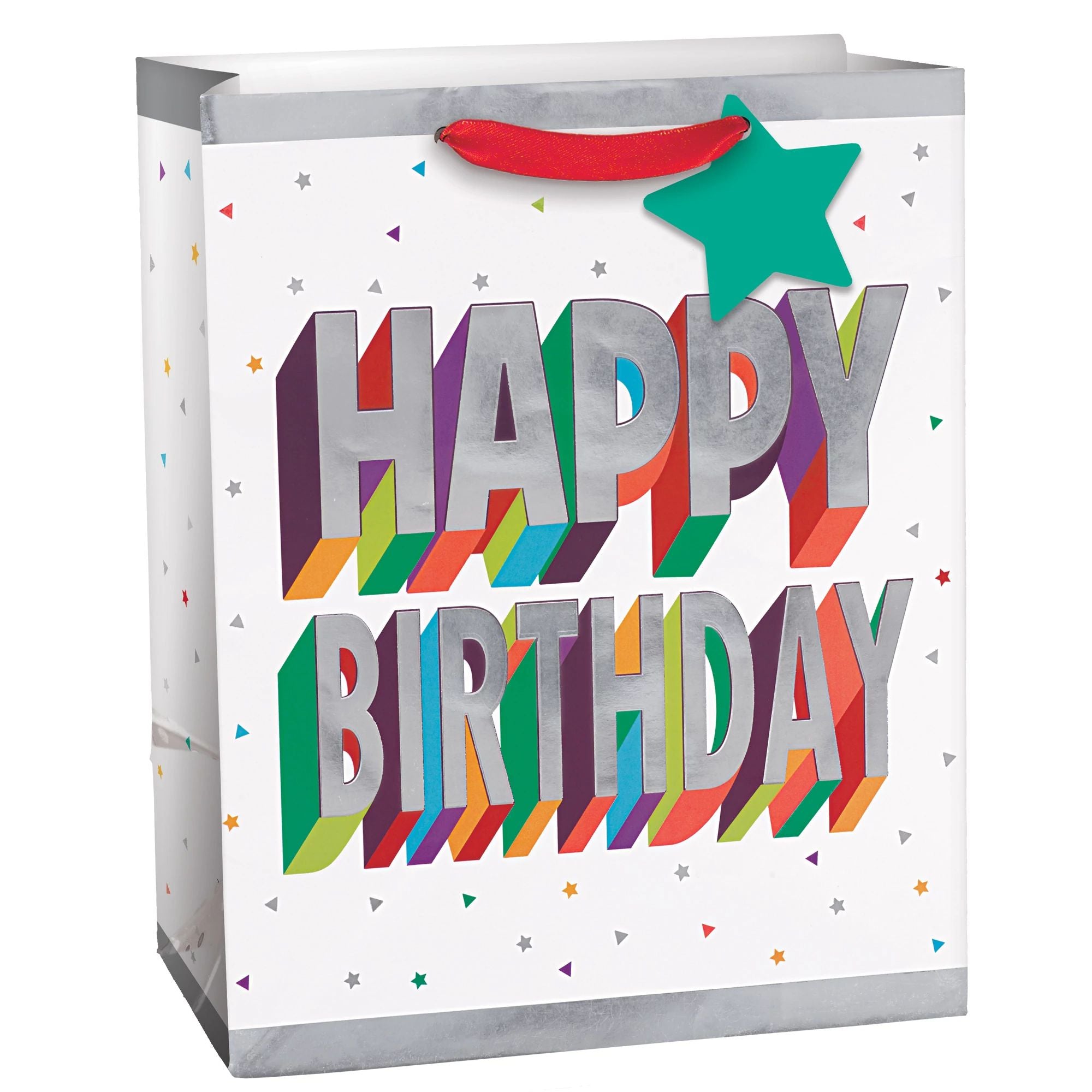 Birthday 3D Medium Gift Bag w/ Gift Tag