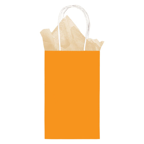 Orange Cub Sized Kraft Bags  8 1/2" H x 5 1/4" W x 3 1/2" D