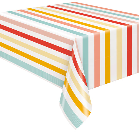 Poolside Summer Rectangular Plastic Table Cover  54 " x 84"