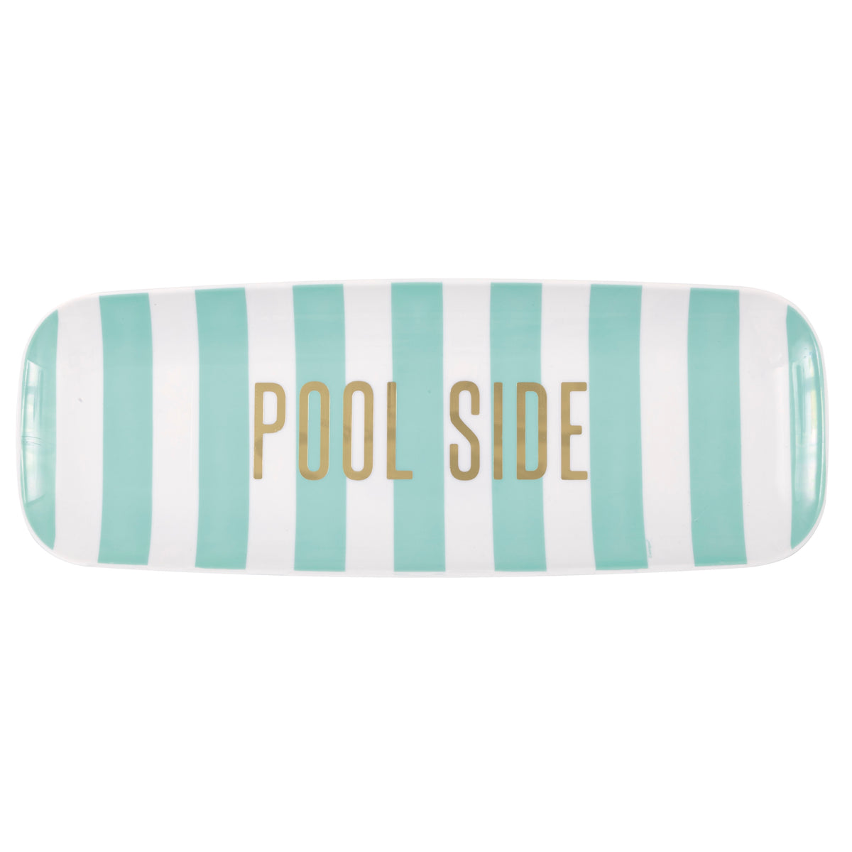 Poolside Summer Plastic Serving Tray - Foil Stamping 17" x 7"