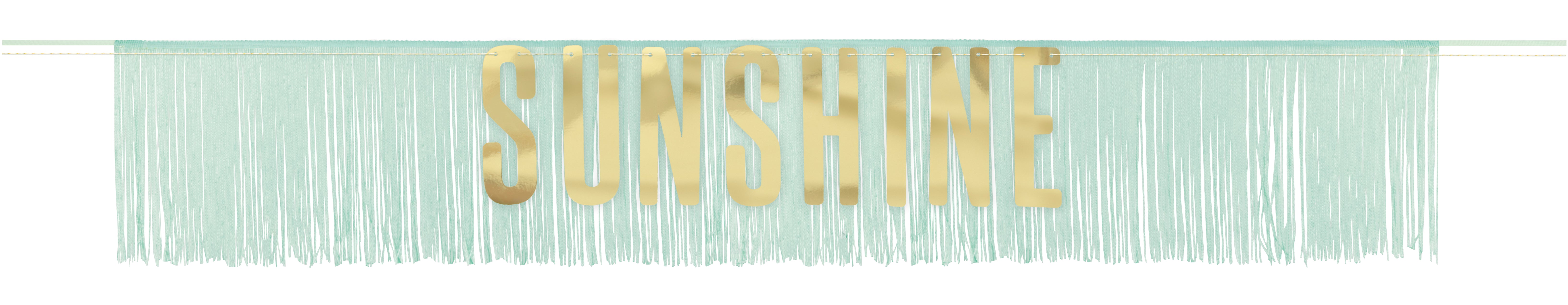 Gold Foil "Sunshine" Fringe and Letter Garland Kit  4 ft