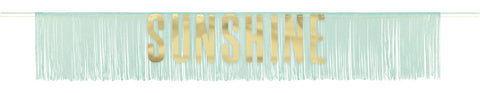 Gold Foil "Sunshine" Fringe and Letter Garland Kit  4 ft