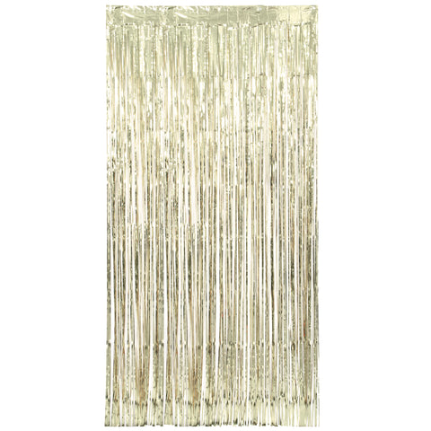 Black & Gold Prom Decoration Bundle with Foil Columns, Fringe Curtains, Backdrop & PROM Balloons
