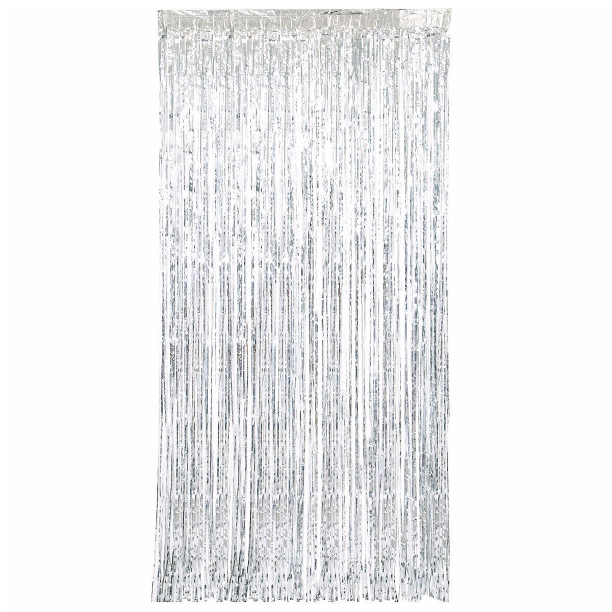 Silver Foil Fringe Door Curtain  3.25 ft x 6.5 ft
