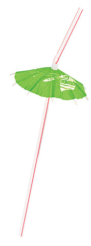 Luau Umbrella Straws  6ct
