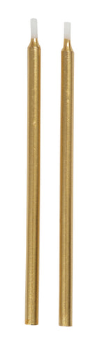 Gold 5" Birthday Candles – 12 Count | Party Cake Candles