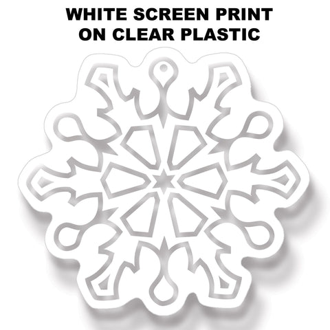 Clear Plastic Die-Cut Snowflakes – 7 Per Pack, 4¾"–9¼" Holiday Decorations