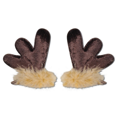 Christmas Antler Hair Clips – 1 Pair, Holiday Hair Accessory