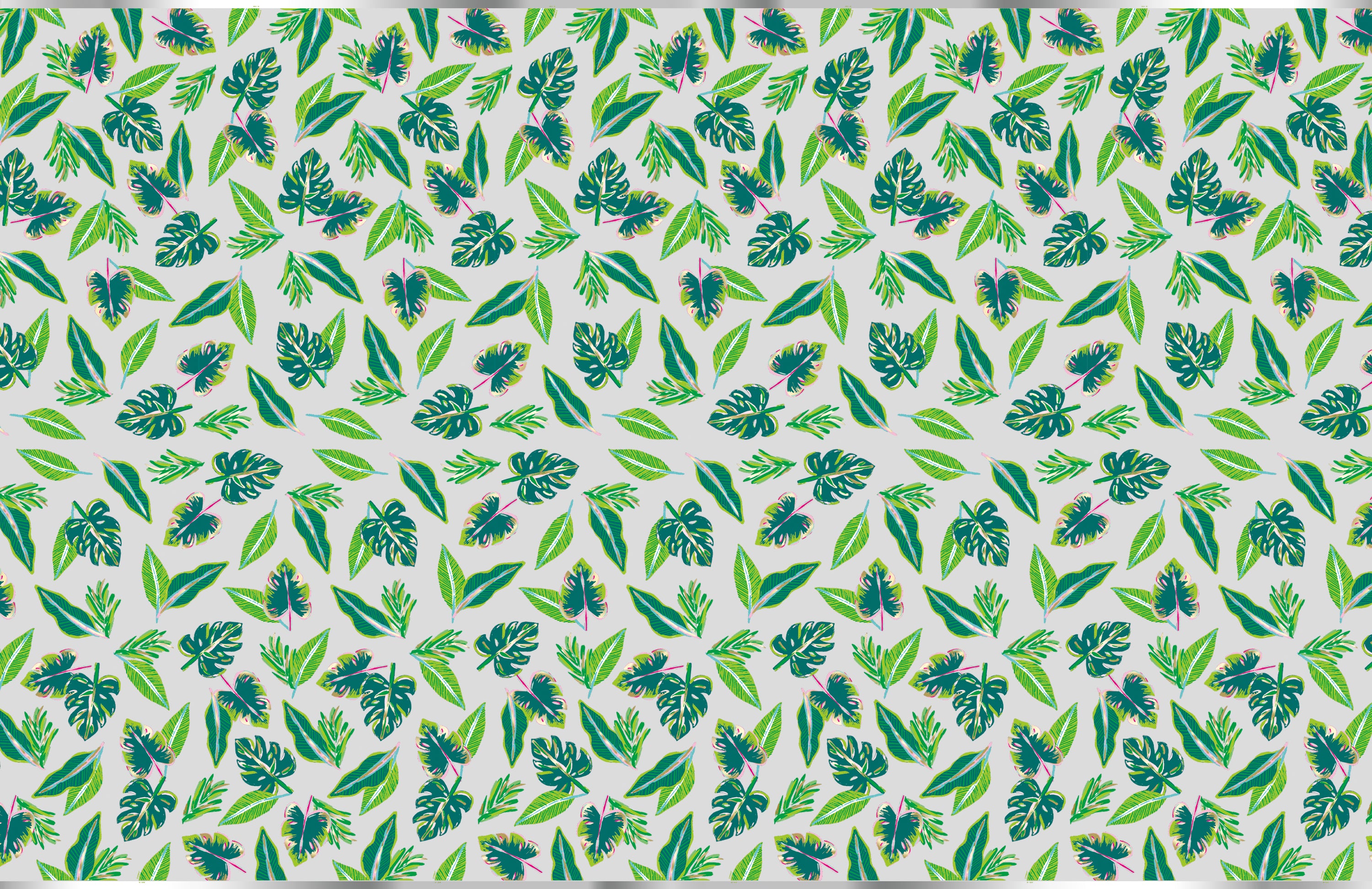 Tropical Leaves Rectangular Foil Table Cover  54" x 84"