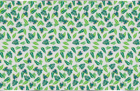 Tropical Leaves Rectangular Foil Table Cover  54" x 84"