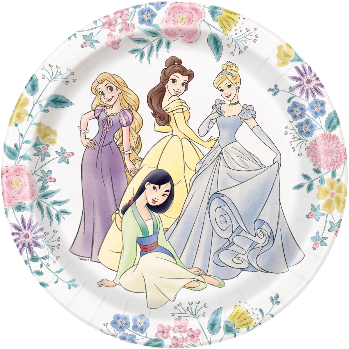 Disney Princess Round 9 Dinner Plates  8ct"