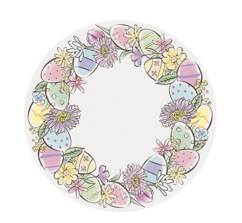 Easter Whimsy Round 14" Paper Placemats 8 per package