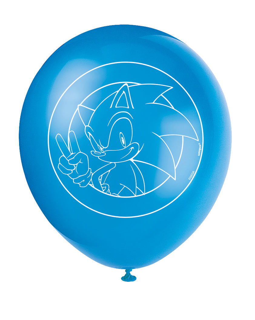 Sonic the Hedgehog Assorted 12 Latex Balloons  8ct"